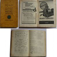 Kalender Metall Arbeiter 1940 Verlag: Deutsche Einheitsfront GmbH Berlin