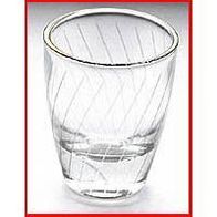 Schnapsglas (9) - helles Glas mit seitlichen Längsstreifen