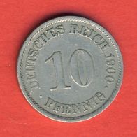 Kaiserreich 10 Pfennig 1900 A