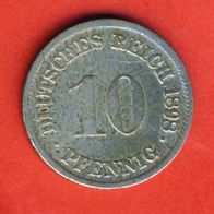 Kaiserreich 10 Pfennig 1898 D