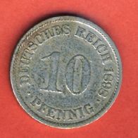 Kaiserreich 10 Pfennig 1898 F (1)