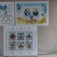 3 Briefmarken Blöcke DDR 1988-1989