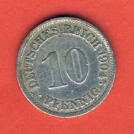 Kaiserreich 10 Pfennig 1904 A