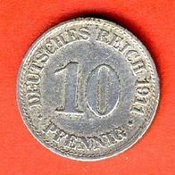 Kaiserreich 10 Pfennig 1911 A