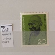 Bund MiNr. 608 Mahatma Gandhi postfrisch M€ 0,40 #F27e
