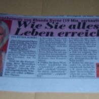 Rhonda Byrne Author Autor Bericht Clippings Sammlung #1039