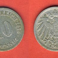 Kaiserreich 10 Pfennig 1896 D