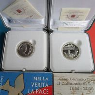 Vatikan 2006 5 Euro + 10 Euro PP Gedenkmünzen * *