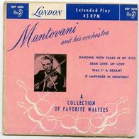 Mantovani - A collection of fav. waltzes US 7" EP