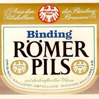 ALT ! Bieretikett "Römer Pils" Binding Brauerei AG Frankfurt am Main