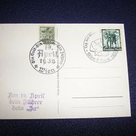 4 Groschen Briefmarke, Propagandapostkarte, Österreich, 1938