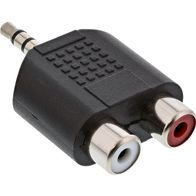 Audio Adapter,3,5mm Klinkenstecker an 2xCinchbuchse, Stereo