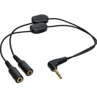 Audio Y-Kabel,3,5mm Klinken Stecker an 2x3,5mm Klinken Buchse, St, Volume,0,2m