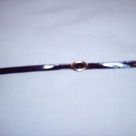 schwarzer Lackledergürtel Gürtel ca. 9 mm breit, 96 cm lang