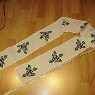 Langschal handbedruckt - alt, Shabby, Vintage, Oma