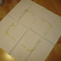 Weihnachten Decke bestickt Sterne-alt, Shabby, Vintage, Oma