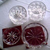 Kristallglas-Set: Schüssel und 12 Teller handgeschliff.