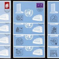Vereinte Nationen (UNO) Genf-Ausstellungskarten (Blaue Karten) aus 1982 komplett o <