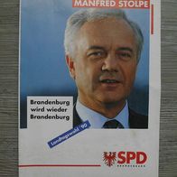 SPD Wahlpropaganda zur Lantagswahl Brandenburg 1990 Manfred Stolpe