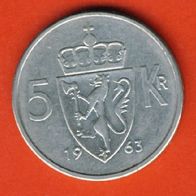 Norwegen 5 Kroner 1963