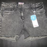 NEU tolle Jeansshorts / Kurze Jeans S. Oliver Gr. 158/164 (164 big) gefranst (0817)