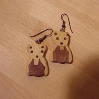 Niedliche Holzohrringe Bärchen