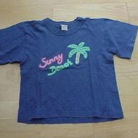 T-Shirt blau mit Aufdruck Sunny Beach Gr. 104/110
