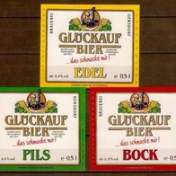 ALT ! Bieretiketten "GLÜCKAUF" Brauerei Gersdorf Lkr. Zwickau Sachsen