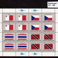 Vereinte Nationen (UNO) New York - Flaggen-Serie - Mi. Nr. 377 bis 380 * * <