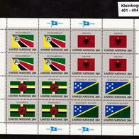 Vereinte Nationen (UNO) New York - Flaggen-Serie - Mi. Nr. 401 bis 404 * * <