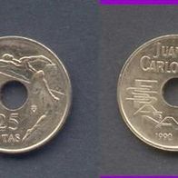 Spanien Espania 25-Peseten-Münze Olympischen Spielen 1992 in Ba