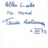 Autogramm Trude Ackermann Julia - Eine ungewöhnliche Frau Burgschauspielerin Wien