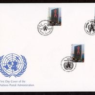 Vereinte Nationen (UNO) - Trio-Ersttagsbrief FDC vom 24. Oktober 2002 o <