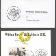 Wahl der schönsten Briefmarke 1987 Marburg Rose
