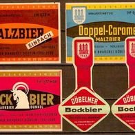 ALT ! Bieretiketten DDR VEB Döbelner Brauerei † 1998 Döbeln Lkr. Mittelsachsen