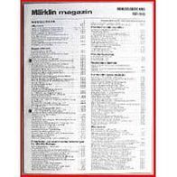 Märklin Magazin - Inhaltsverzeichnis 1971-1973 - Original
