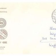 Bedarfspost MARBURG Verein Briefmarkenkunde 1967