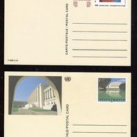 Vereinte Nationen (UNO) Genf-Ganzsachen - Postkarten - Mi. Nr. P 9 und P 10 <