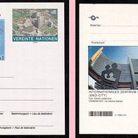 Vereinte Nationen (UNO) Wien - Ganzsachen - Postkarten - Mi. Nr. P 10 und P 11 * * <