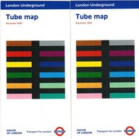 London Tube U-Bahn Sammelobjekt Taschenpläne Ausgabe hier: 12/2009 2 Stück NEU!