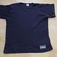 Dunkelblaues T-Shirt Rippstruktur Gr. 152