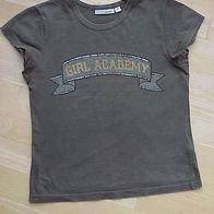 Süßes H & M Shirt khaki mit Goldaufdruck Gr. XS
