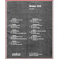 Braun - Gebrauchsanweisung für Elektrorasierer 808 - Type 5428 - Original