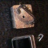 Paar 925 Sterling Silber Ohrstecker Ohrringe mit Onyx Stein aus Russland