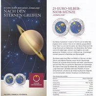 FOLDER ZU 25 EURO 2015 NIOB # Kosmologie # 13. Niobmünze Österreich # KEINE MÜNZE!