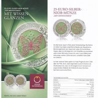 FOLDER ZU 25 EURO 2017 NIOB # Mikrokosmos # 15. Niobmünze Österreich # KEINE MÜNZE!