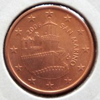 5 Cent San Marino 2006 Euro Kursmünze unzirkuliert / unc
