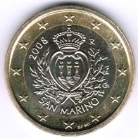 1 Euro San Marino 2008 Euro Kursmünze unzirkuliert / unc