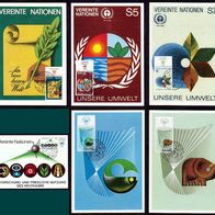 Vereinte Nationen (UNO) Wien - Ersttagskarten FDC Mi. Nr. 1 -- 6/1982 - 6 Karten <