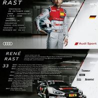 Autogrammkarte René Rast ohne Autogramm, DTM Champion 2017 + 2019 + 2020